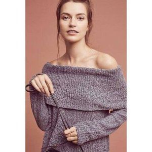 Anthropologie Moth Off The Shoulder Sweater